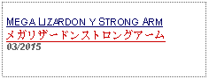 Text Box: MEGA LIZARDON Y STRONG ARMメガリザードンストロングアーム03/2015