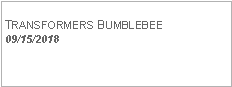 Text Box: TRANSFORMERS BUMBLEBEE  09/15/2018