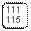 Rounded Rectangle: 111 115