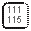 Rounded Rectangle: 111 115