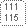 Rounded Rectangle: 111 115