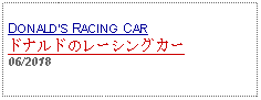 Text Box: DONALDS RACING CARドナルドのレーシングカー06/2018