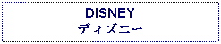 Text Box: DISNEY ディズニー