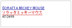 Text Box: SORATTA MICKEY MOUSEソラッタミッキーマウス07/2018