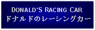 Text Box: DONALDS RACING CARドナルドのレーシングカー