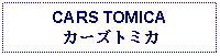 Text Box: CARS TOMICA カーズトミカ