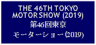 Text Box: THE 46TH TOKYOMOTOR SHOW (2019)第46回東京モーターショー(2019)