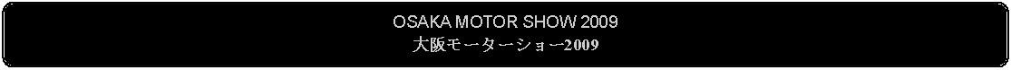 Flowchart: Alternate Process: OSAKA MOTOR SHOW 2009大阪モーターショー2009