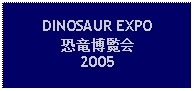 Text Box: DINOSAUR EXPO恐竜博覧会2005