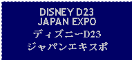 Text Box: DISNEY D23JAPAN EXPOディズニーD23ジャパンエキスポ