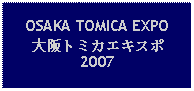 Text Box: OSAKA TOMICA EXPO 大阪トミカエキスポ2007