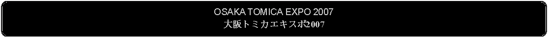 Flowchart: Alternate Process: OSAKA TOMICA EXPO 2007大阪トミカエキスポ2007