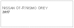 Text Box: NISSAN GT-R NISMO GREY2017