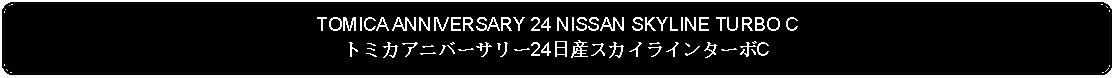 Flowchart: Alternate Process: TOMICA ANNIVERSARY 24 NISSAN SKYLINE TURBO Cトミカアニバーサリー24日産スカイラインターボC