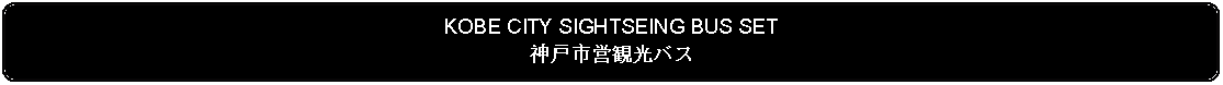 Flowchart: Alternate Process: KOBE CITY SIGHTSEING BUS SET神戸市営観光バス 