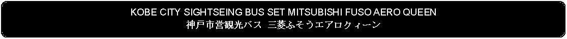 Flowchart: Alternate Process: KOBE CITY SIGHTSEING BUS SET MITSUBISHI FUSO AERO QUEEN神戸市営観光バス 三菱ふそうエアロクィーン