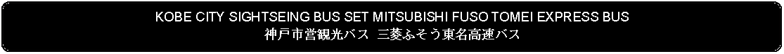 Flowchart: Alternate Process: KOBE CITY SIGHTSEING BUS SET MITSUBISHI FUSO TOMEI EXPRESS BUS神戸市営観光バス 三菱ふそう東名高速バス