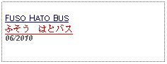 Text Box: FUSO HATO BUSふそう　はとバス06/2010