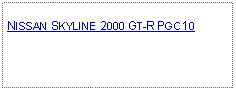 Text Box: NISSAN SKYLINE 2000 GT-R PGC10