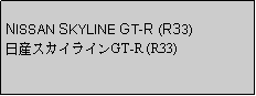 Text Box: NISSAN SKYLINE GT-R (R33)日産スカイラインGT-R (R33)