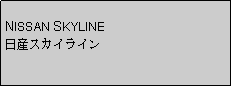 Text Box: NISSAN SKYLINE日産スカイライン