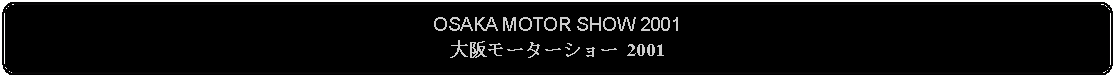 Flowchart: Alternate Process: OSAKA MOTOR SHOW 2001大阪モーターショー 2001