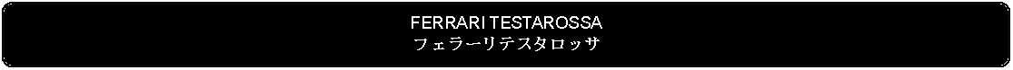 Flowchart: Alternate Process: FERRARI TESTAROSSAフェラーリテスタロッサ