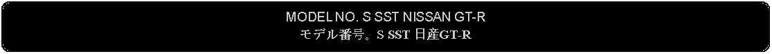 Flowchart: Alternate Process: MODEL NO. S SST NISSAN GT-Rモデル番号。S SST 日産GT-R