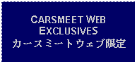 Text Box: CARSMEET WEB EXCLUSIVESカースミートウェブ限定