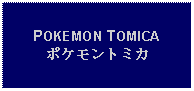 Text Box: POKEMON TOMICAポケモントミカ