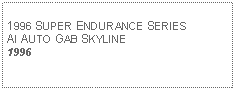 Text Box: 1996 SUPER ENDURANCE SERIESAl AUTO GAB SKYLINE 1996