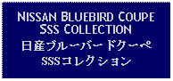 Text Box: NISSAN BLUEBIRD COUPESSS COLLECTION日産ブルーバードクーペSSSコレクション