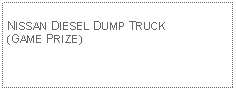 Text Box: NISSAN DIESEL DUMP TRUCK(GAME PRIZE)