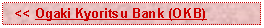 Text Box:   << Ogaki Kyoritsu Bank (OKB)