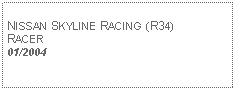 Text Box: NISSAN SKYLINE RACING (R34)RACER01/2004