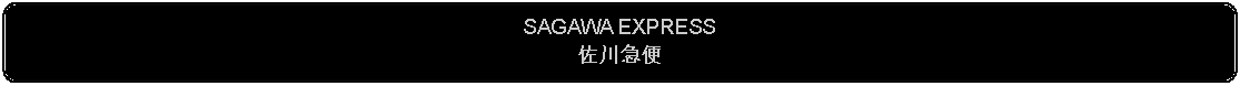 Flowchart: Alternate Process: SAGAWA EXPRESS佐川急便