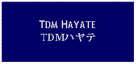 Text Box: TDM HAYATETDMハヤテ