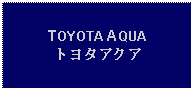 Text Box: TOYOTA AQUAトヨタアクア