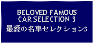 Text Box: BELOVED FAMOUSCAR SELECTION 3最愛の名車セレクション3