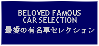 Text Box: BELOVED FAMOUSCAR SELECTION最愛の有名車セレクション