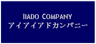 Text Box: IIADO COMPANYアイアイアドカンパニー