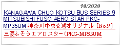 Text Box:                                              10/2020KANAGAWA CHUO KOTSU BUS SERIES 9MITSUBISHI FUSO AERO STAR PKG-MP35UM 神奈川中央交通オリジナル［No.9］ 三菱ふそうエアロスター(PKG-MP35UM 